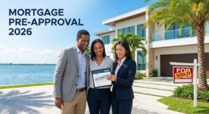 Homebuyer getting mortgage pre-approval in 2026 to gain advantage in competitive housing market