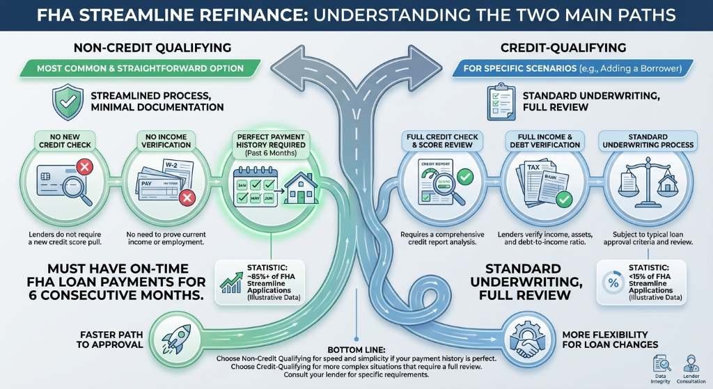 Credit-Qualifying vs. Non-Credit Qualifying FHA Streamlines
